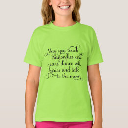 Maj som du dansar med älvor, irländsk välsignelse t-shirt