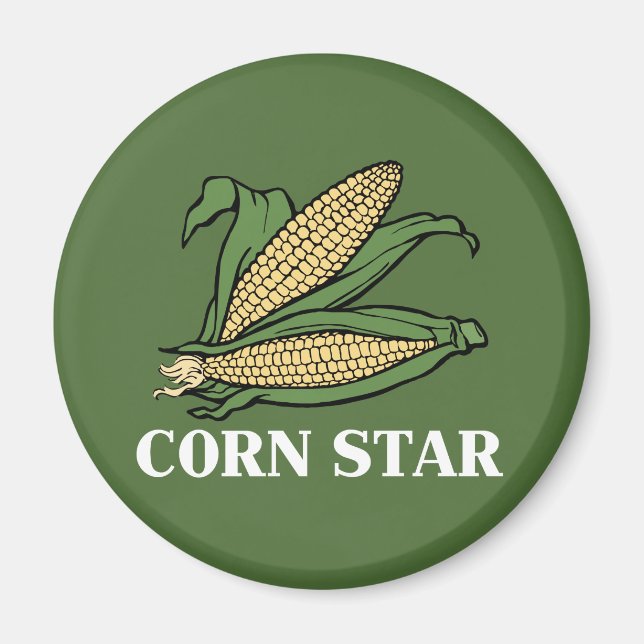 Maj Star Funny Vegetable Pun BBQ Humor Magnet (Framsidan)