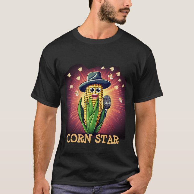 Maj star lustig matpusim, vegan costume t shirt (Framsida)