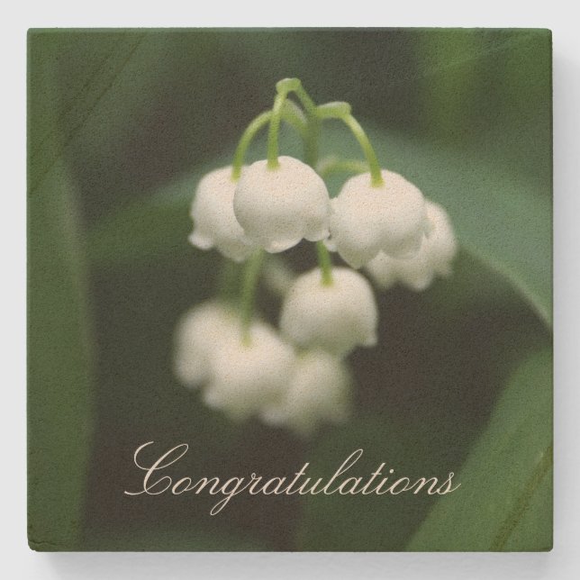 Maj vita liljor stenunderlägg (Framsidan)