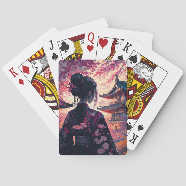 Maja Kirschblüten - Klassische Spielkarten Casinokort (Baksidan)