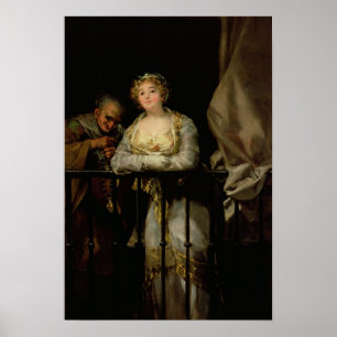 Maja och Celestina på Balcony, 1805-12 Poster