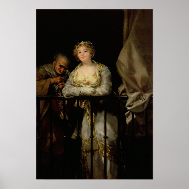Maja och Celestina på Balcony, 1805-12 Poster (Framsidan)