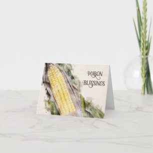 Majblomster Akvarell Höstdagjämning Mabon Välgånga Kort