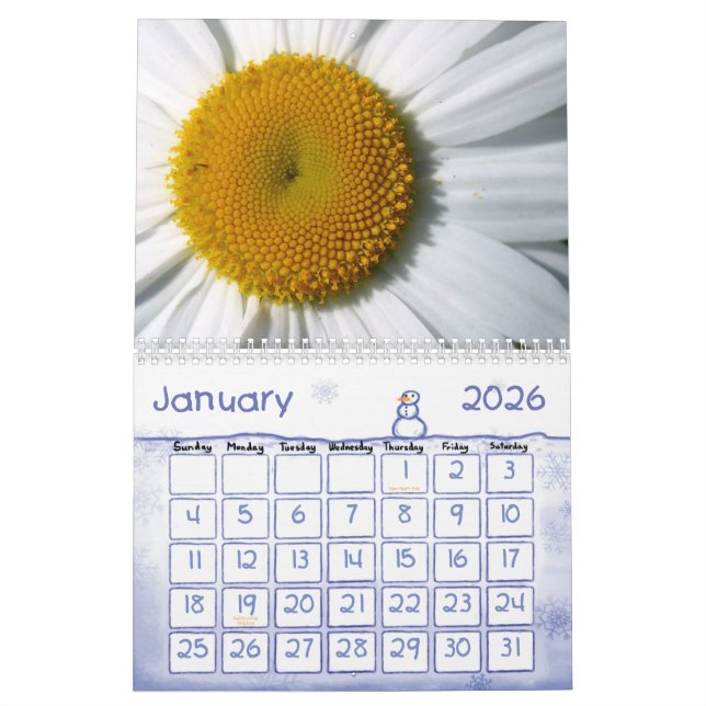 Majestät av blommakalendern kalender (Jan 2026)