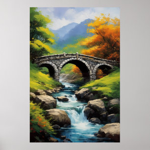 Majestät av Rocky Stream Crossing Poster