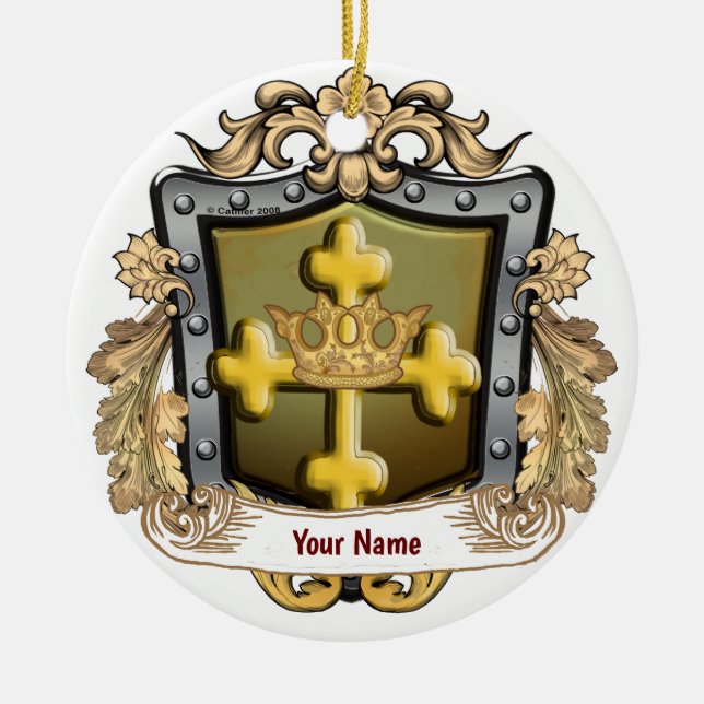 Majestät Familjevapen Efternamn Ornament (Framsidan)