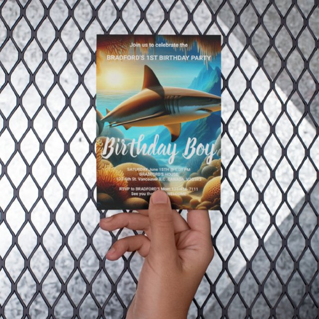 Majestät i djupet födelsedagsinbjudan vykort (Skapare uppladdad)