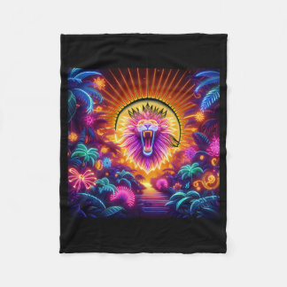 Majestät Lejona Neon Jungle BLANKET Fleecefilt