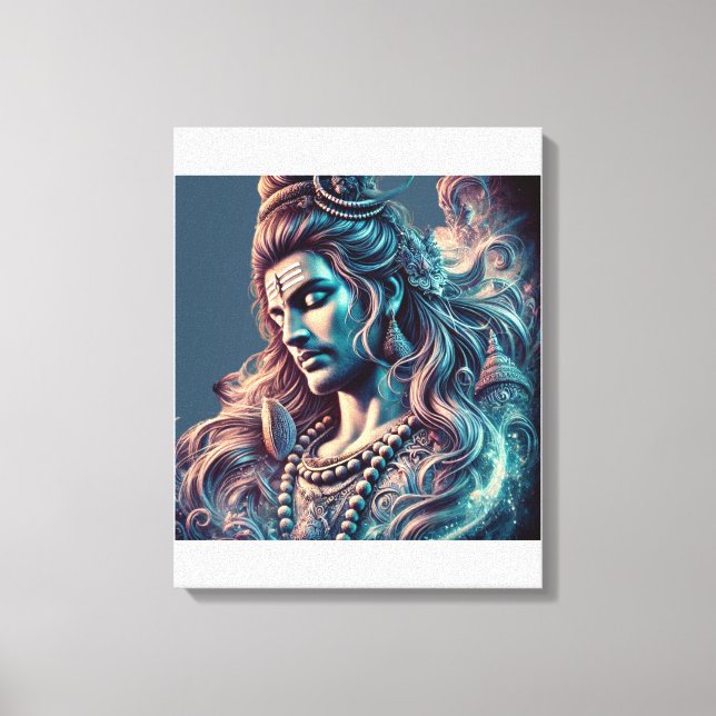Majestät: Lord Shiva i Celestial Splendor Canvastryck (Framsida)