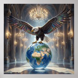 Majestät över glasklotet poster