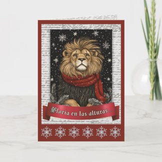 Majestätig jul-lejon helgkort