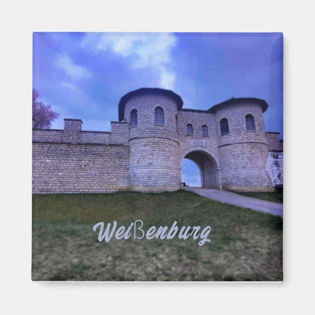Majestätische Weissenburg  Ein Premium Magnet (Framsidan)