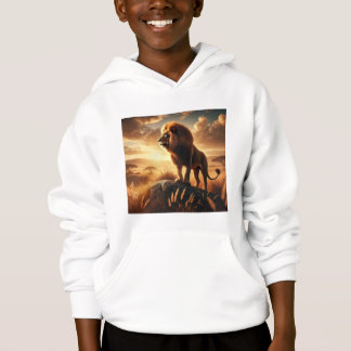 majestätischer Löwe steht stolz auf einem Felsen T Shirt