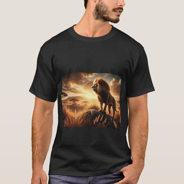 majestätischer Löwe T Shirt (Framsida)