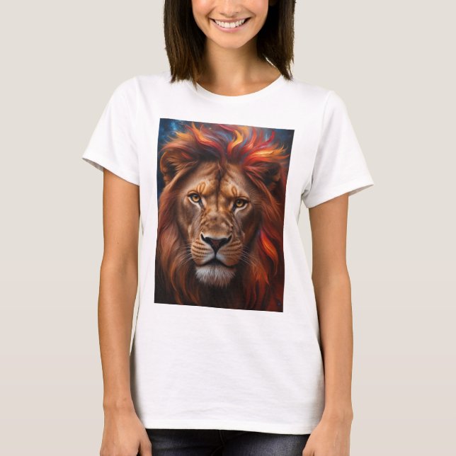 Majestätischer Löwe  T Shirt (Framsida)