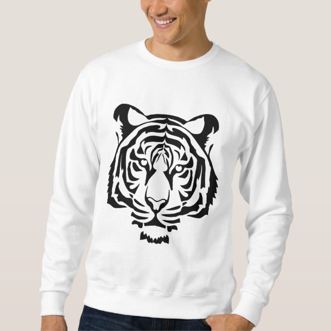 Majestätischer Tiger – Kraft & Eleganz im Design Lång Ärmad Tröja (Framsida)