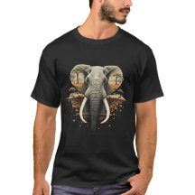 Majestätisk afrikansk elefant vilda djur retro sav