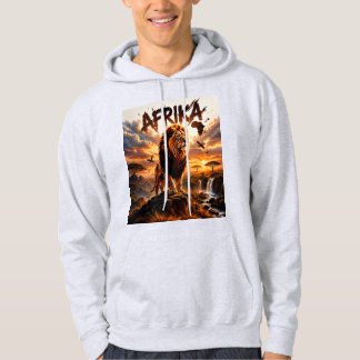 Majestätisk afrikansk lejon vilda djur hoodie