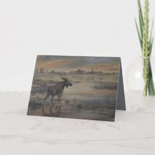 Majestätisk älg 13" x 18" kort