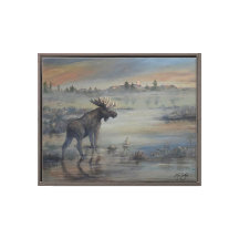 Majestätisk älg 40x50cm