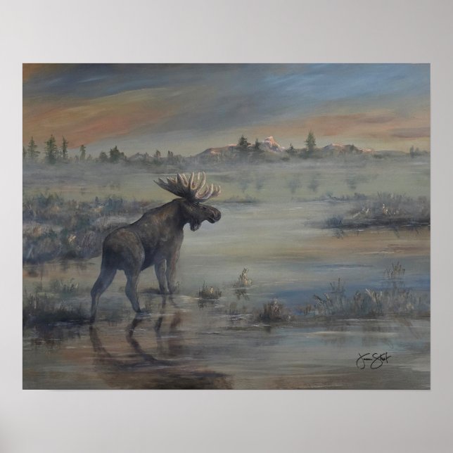 Majestätisk Älg Poster (Framsidan)