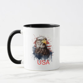 Majestätisk amerikansk havsörn i akvarell mugg