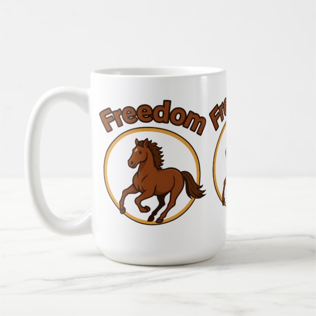 **Majestätisk arabisk häst i den gyllene öknen** Kaffemugg (Vänster)