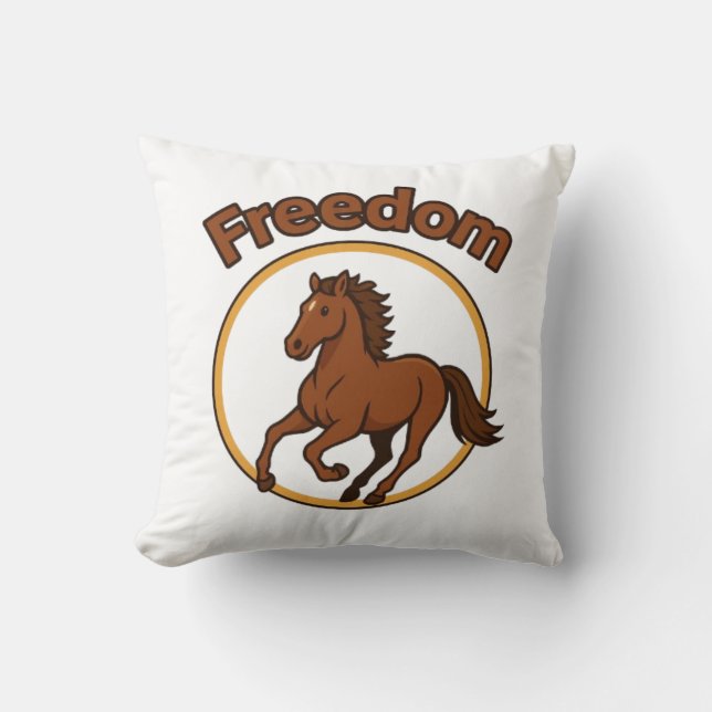 **Majestätisk arabisk häst i den gyllene öknen** Kudde (Framsida)