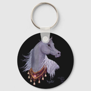 Majestätisk arabisk hästnyckelring nyckelring