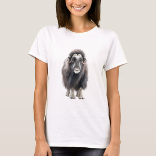 Majestätisk Arktisk Myskoxe Illustration Kvinnor T Shirt