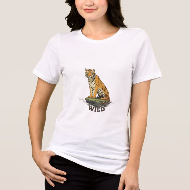 Majestätisk Bengalisk Tiger T-shirt (Framsida)
