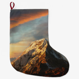 Majestätisk Berg Stor Julstrumpa