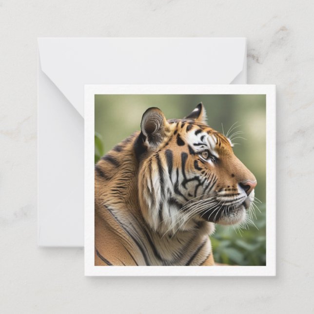 Majestätisk bild på stora kattdjur Tiger Anteckningskort (Framsida)