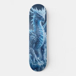 Majestätisk blå isdrake mini skateboard bräda 18,5 cm