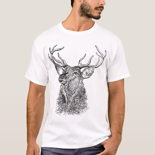 Majestätisk bock t-shirt (Framsida)