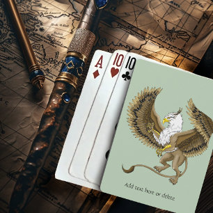 Majestätisk Brun Fantasy Griffin Mytisk Gryphon Casinokort