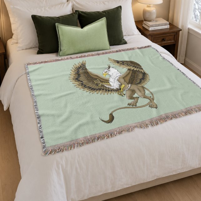 Majestätisk Brun Fantasy Griffin Mytisk Gryphon Filt (Skapare uppladdad)