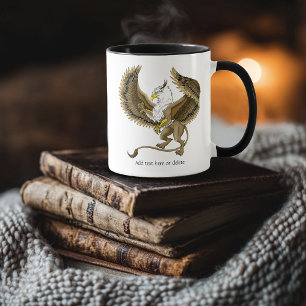 Majestätisk Brun Fantasy Griffin Mytisk Gryphon Mugg