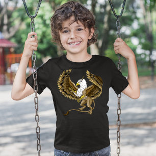 Majestätisk Brun Fantasy Griffin Mytisk Gryphon T Shirt