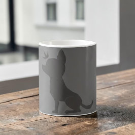 Majestätisk Chihuahua-krona, rolig hundägare Kaffemugg