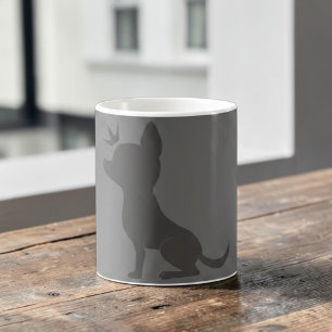 Majestätisk Chihuahua-krona, rolig hundägare Kaffemugg