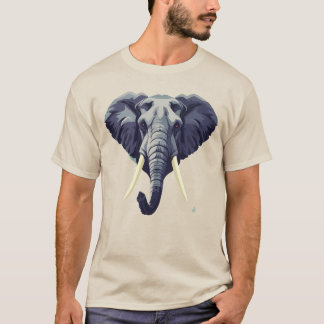 Majestätisk Elefantgrafisk T-Shirt – Vilda Djur Sa