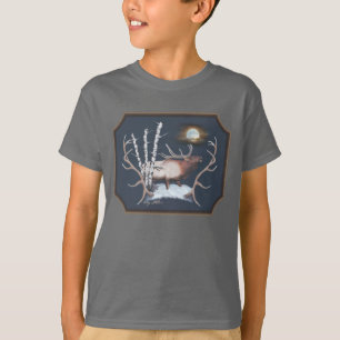 Majestätisk Elk Tjurnedstört T Shirt