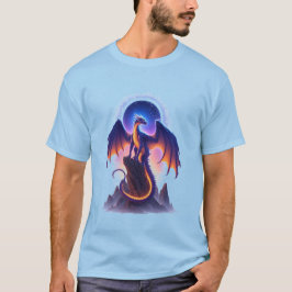 Majestätisk fantasidrake på berg t shirt