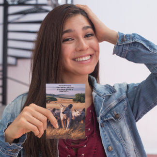 Majestätisk flock jordvarg som står på fältet vykort