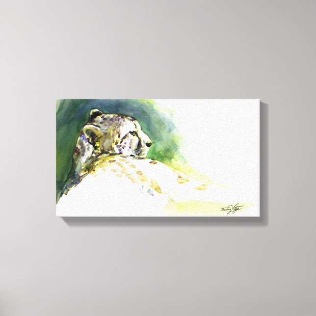 Majestätisk Gepard Lindad Canvas (Framsida)