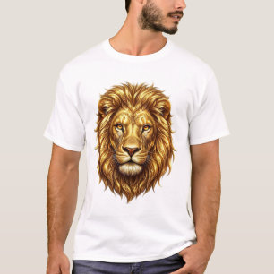 Majestätisk Golden Lion King Art T-Shirt