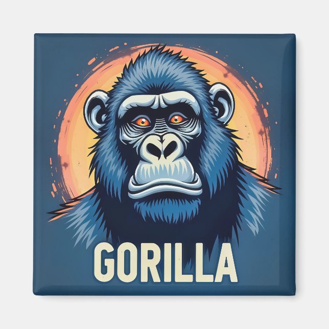Majestätisk gorilla magnet (Framsidan)