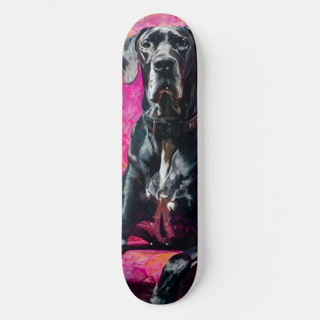 Majestätisk Grand Danois Mini Skateboard Bräda 18,5 Cm (Framsida)